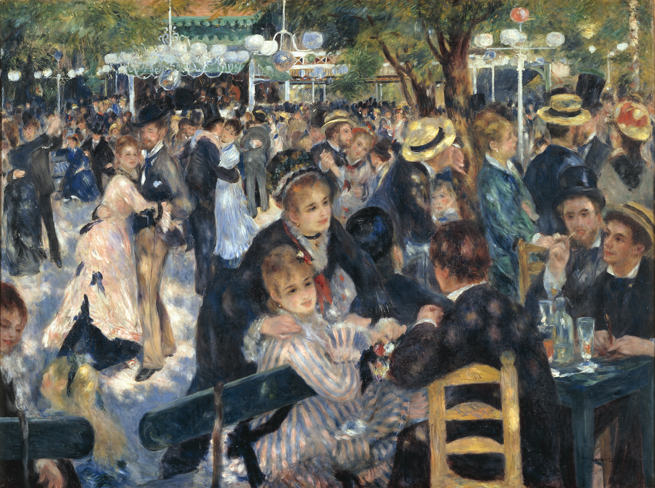 Dance at Moulin de la Galette - Pierre-Auguste Renoir painting on canvas